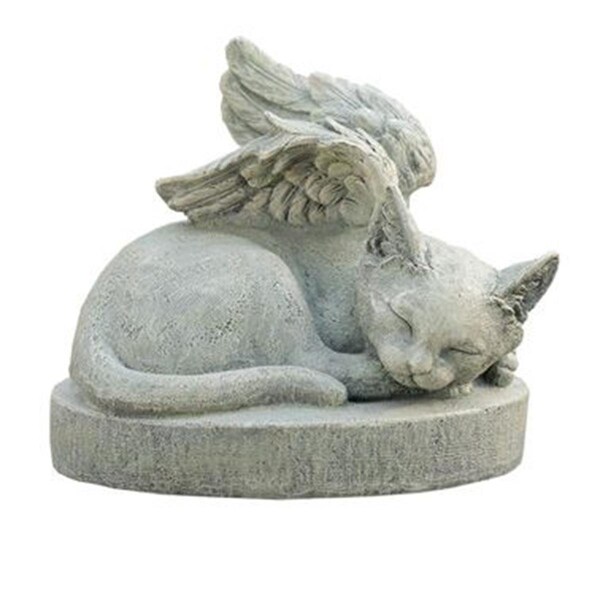 Perfectpatio Sympathy Cat Angel Pet Memorial Stone Garden Statue PE2623705 - main